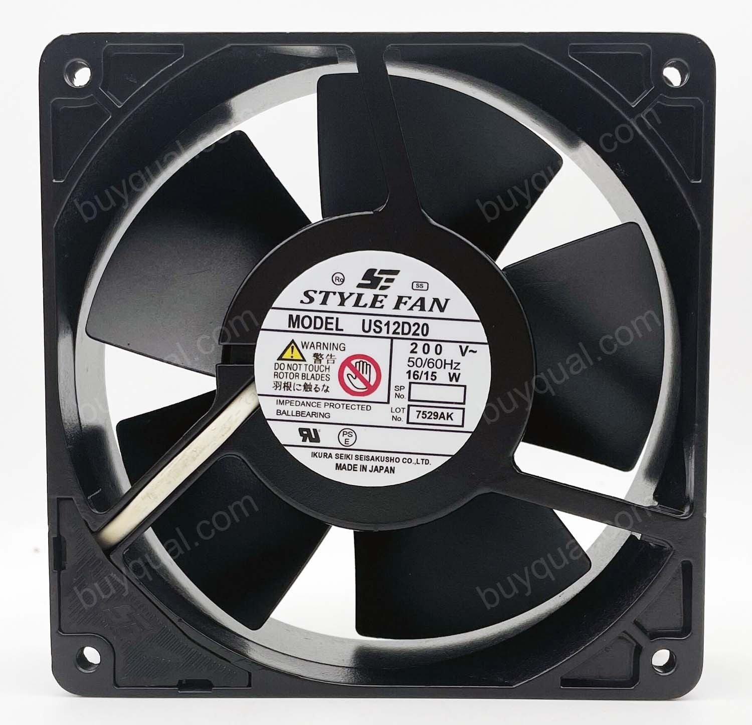 STYLE US12D20 200V 16/15W Cooling Fan STYLE US12D20 200V 16/15W Cooling Fan